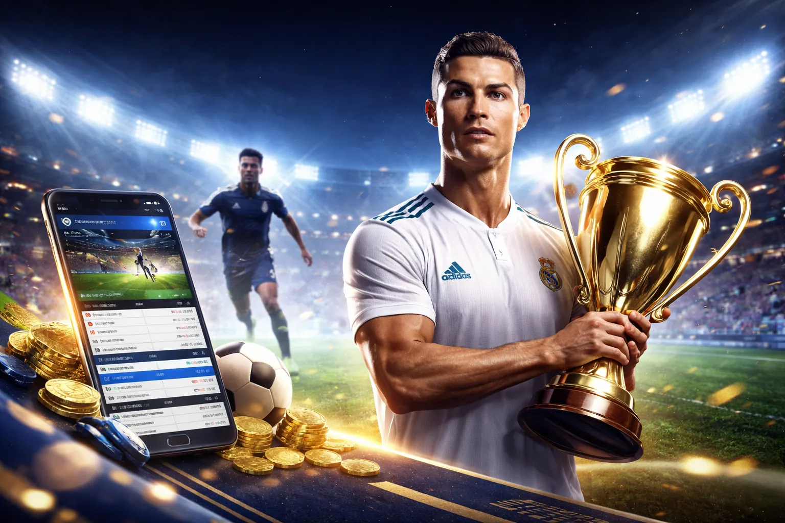 Hình ảnh nền blog f188bet với các biểu tượng cá cược thể thao và casino